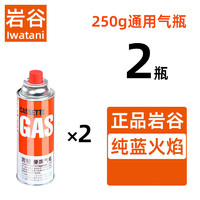 Iwatani 岩谷 卡式炉气罐液化瓦斯气丁烷燃气罐便携式露营煤气瓶卡斯通用小气罐 2瓶250g