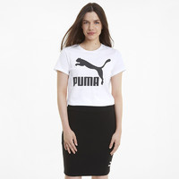 PUMA 彪马 基础款logo运动半袖黑T恤短袖532281-02