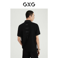 GXG奥莱 多色多款休闲时尚POLO合集 黑色背后字母POLO衫-GD1240415D 180/XL