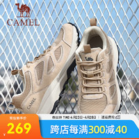 骆驼（CAMEL）2024城市户外越野跑步鞋轻量软弹舒适透气休闲鞋 G14S829601 沙色 38