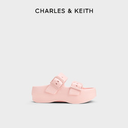 CHARLES & KEITH CHARLES&KEITH24夏新款CK1-71650004柔軟外穿時尚沙灘厚底拖鞋女