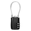 飞球 Fly.Globe）钢缆挂锁密码锁 旅行箱包背包锁 柜门锁抽屉锁 黑色