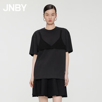江南布衣 JNBY24夏T恤宽松圆领短袖5O5114410 001/本黑 M