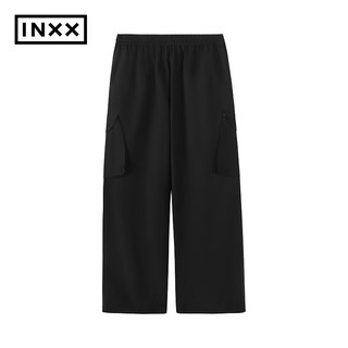 英克斯（inxx）APYD 多色三防休闲裤男女同款直筒裤APE2230776 黑色 L