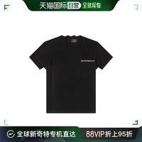 EMPORIO ARMANI 香港直邮Emporio Armani阿玛尼男士T恤黑色短袖棉质简约透气圆领