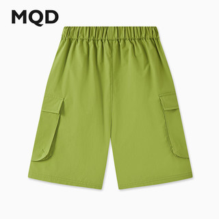 马骑顿（MQD）MQD童装男大童24夏工装户外封宽松五分休闲裤 茶绿 150cm