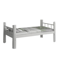 納仕德 員工宿舍單人床單層簡易床白色配床板+床墊 GZJ64