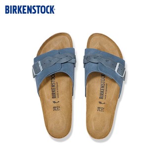 BIRKENSTOCK勃肯软木拖鞋女款时尚简约外穿拖鞋Oita系列 蓝色/原力蓝窄版1026629 37