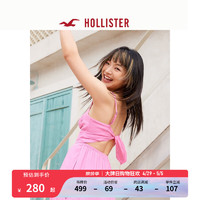 HOLLISTER24年春夏中长款飘逸可爱层叠吊带连衣裙女 357863-1 粉色 M (165/92A)标准版