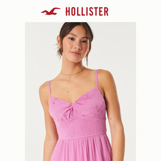 HOLLISTER24年春夏中长款飘逸可爱层叠吊带连衣裙女 357863-1 粉色 M (165/92A)标准版