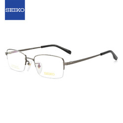 SEIKO 精工 眼鏡框男款半框鈦材鏡架HT01077 84+國產1.60防藍光