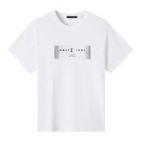 GXG 24夏季时尚简约字母印花男士圆领短袖t恤
