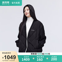 BOSIDENG 波司登 2023新款秋季鹅绒羽绒服女新一代轻薄羽时尚百搭外套B30133454 黑色8056 160/84A