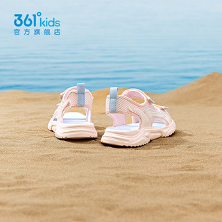 361°童鞋女童运动休闲沙滩凉鞋夏季中大童沙滩凉鞋 玫瑰水粉色/水清蓝色 39码