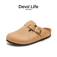Devo 的沃 Life软木拖鞋包头半包半拖透气复古休闲拖鞋