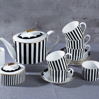 欧式骨瓷咖啡杯碟精致小奢华家用简约北欧下午茶具套装英式咖啡具
