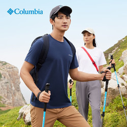 Columbia 哥倫比亞 2024春夏新品哥倫比亞戶外男女防曬透氣速干短袖圓領T恤
