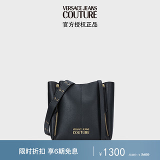 VERSACE 范思哲 Jeans Couture女士ZIPPER BAGS单肩包 黑色 礼物