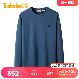 Timberland 2024春夏新品添柏岚Timberland户外运动男毛圈里套头卫衣