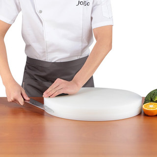 巨博(JOBO) 商用圆形砧板菜板 加厚切菜墩PE塑料案板白色45x10规格 白色1个