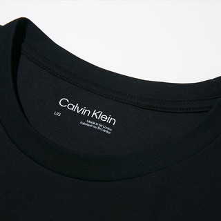 Calvin Klein CK男装 夏季短袖T恤男 圆领休闲上衣男 黑色 L80-90kg）