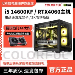 COLORFUL 七彩虹 i5 14600KF/RTX4060光追吃鸡主机组装电脑直播台式机