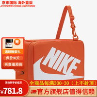 NIKE 耐克 手拎包 12L 运动鞋篮球足球鞋 DA7337-870 美国直邮 橙色包白徽标 色包白徽标