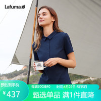 Lafuma 乐飞叶 短袖T恤女 户外2024夏季休闲吸湿速干polo衫 LFTS4BS60 藏青色NV 160/80A（36）