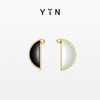 YIN隐「弈」系列围棋耳钉-黑白 和田玉18k金耳钉珠宝耳饰奢侈品