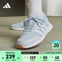 adidas 阿迪达斯 RUN50S简约复古舒适跑步运动鞋女子阿迪达斯官方轻运动 灰蓝色/白色 39