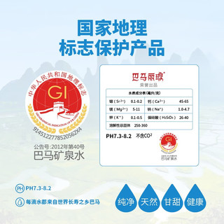 巴马丽琅巴马长绿山矿泉水350ml*12瓶孝敬爸妈的巴马水