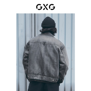 GXG奥莱 22年男装 潮流休闲黑色翻领短款羽绒服男士服 冬季