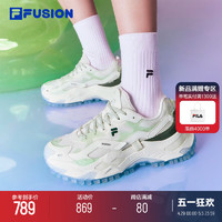 FILA 斐乐 FUSION斐乐女鞋老爹鞋2024夏季新款硬糖鞋跑步鞋休闲鞋厚底