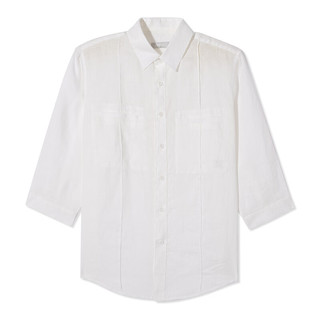 卡宾男装七分袖衬衫24夏宽松上衣舒适H2242109002 米白色12 52