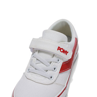 PONY男女耐磨大底运动舒适板鞋 红白 34码（脚长220mm）