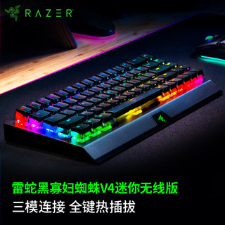 雷蛇（Razer）黑寡妇蜘蛛V4专业版游戏机械键盘 沉浸式RGB灯效带多功能自定义按键旋钮 黑寡妇蜘蛛V4迷你无线（三模连接 全键热插拔) 测试