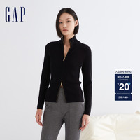 Gap 盖璞 女装冬季时尚罗纹针织半高领保暖毛衣宽松休闲上衣836390