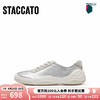 STACCATO 思加图 2024春季时尚休闲鞋小白鞋系带透气运动鞋女单鞋S1021AM4 月光银 39