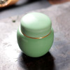 龙泉茶叶罐陶瓷青瓷便携小号金属盖陶瓷密封存茶罐家用茶罐存储罐
