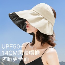 宏達 遮臉防曬太陽帽防紫外線夏季遮陽帽女士空頂漁夫帽
