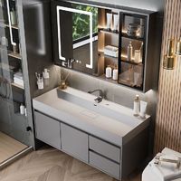 Parcere 帕思瑞 岩板一体盆浴室柜组合现代简约卫生间智能洗手洗脸盆洗漱台