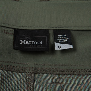 土拨鼠（Marmot）春夏户外运动速干裤防风防泼水upf50+透气舒适休闲直筒女裤 鳄鱼绿 10