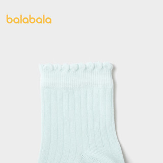 巴拉巴拉女童袜子儿童网眼袜夏季薄款透气中筒袜甜美文艺萌四双装 绿色调00344 140cm