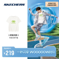 SKECHERS 斯凯奇 奇异果T圆领短袖男女同款T恤百搭运动休闲衫