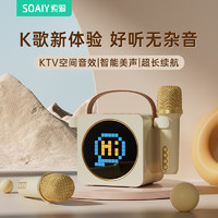 SOAIY 索爱 SK15蓝牙音响一体麦克风话筒家用K歌音箱户外唱歌儿童家庭ktv