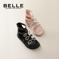 百亿补贴：BeLLE 百丽 女童凉鞋软底防滑时尚休闲百搭罗马公主鞋