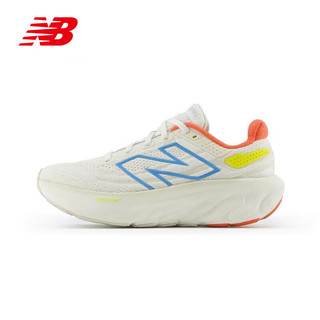 NEW BALANCE/新百伦NB男女跑鞋Fresh Foam X 1080 V13轻便透气减震运动休闲鞋 W1080O13 白色/黄色/蓝色【女】 39.5