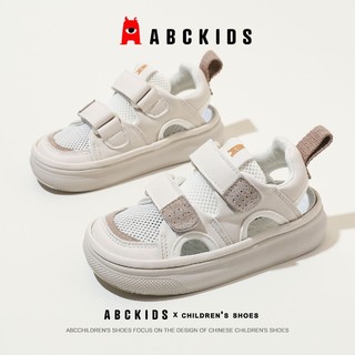 百亿补贴：ABCKIDS 儿童鞋子男女童软底包头凉鞋复古网面沙滩鞋2024夏季新款