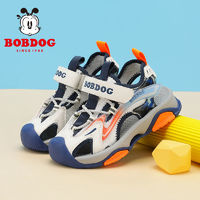 百亿补贴：BoBDoG 巴布豆 男童运动鞋2023夏季新款透气防滑女童小学生男孩子休闲凉鞋