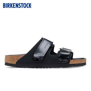 BIRKENSTOCK勃肯拖鞋外穿绒面软底凉拖Uji系列 黑色窄版1026570 35